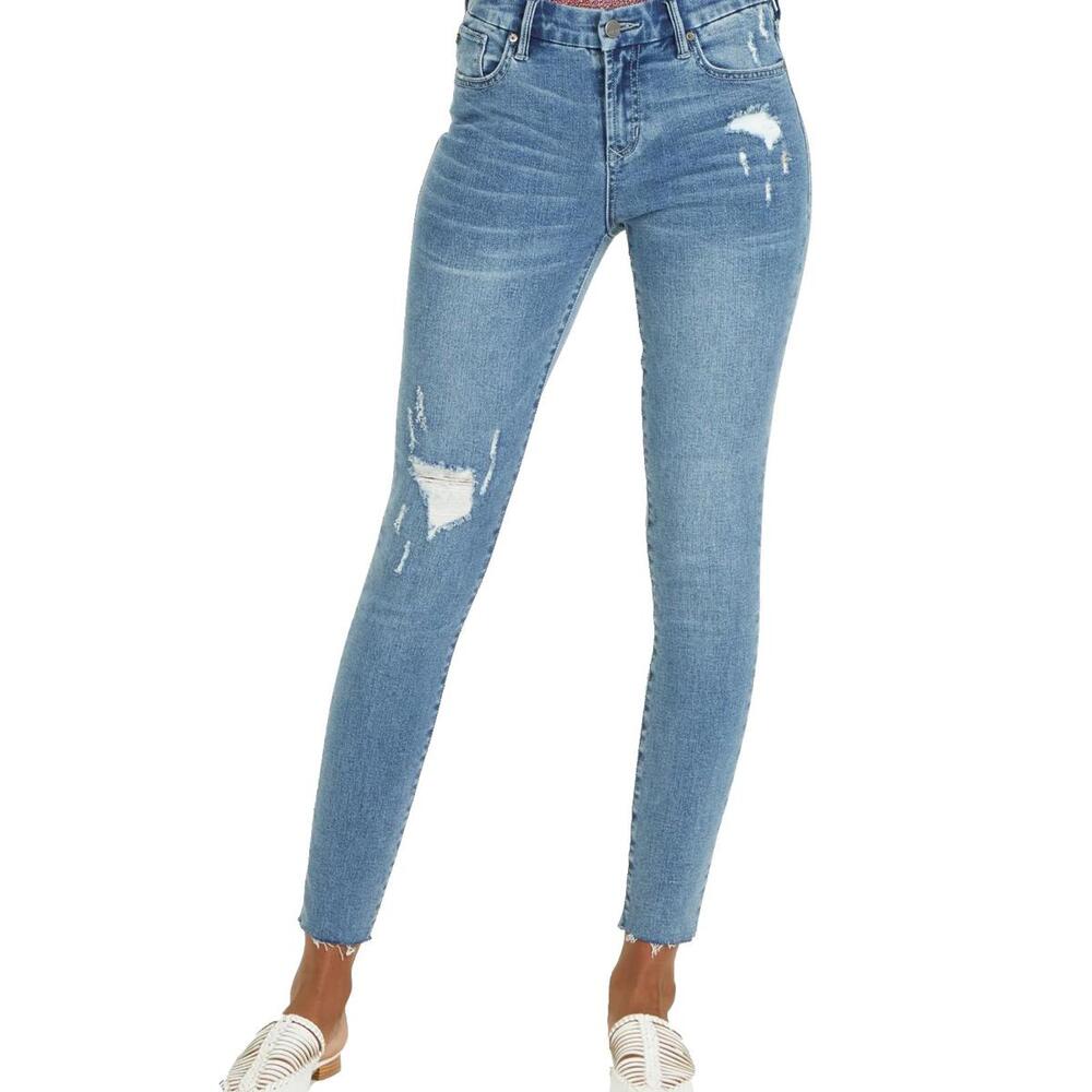 Dear John Denim Gisele High-Waisted Light Wash Distressed Jeans - Size - 27